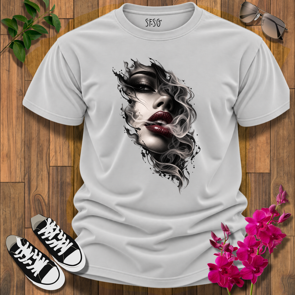 'Smolder' T-Shirt Mystical Woman Portrait Art Tee