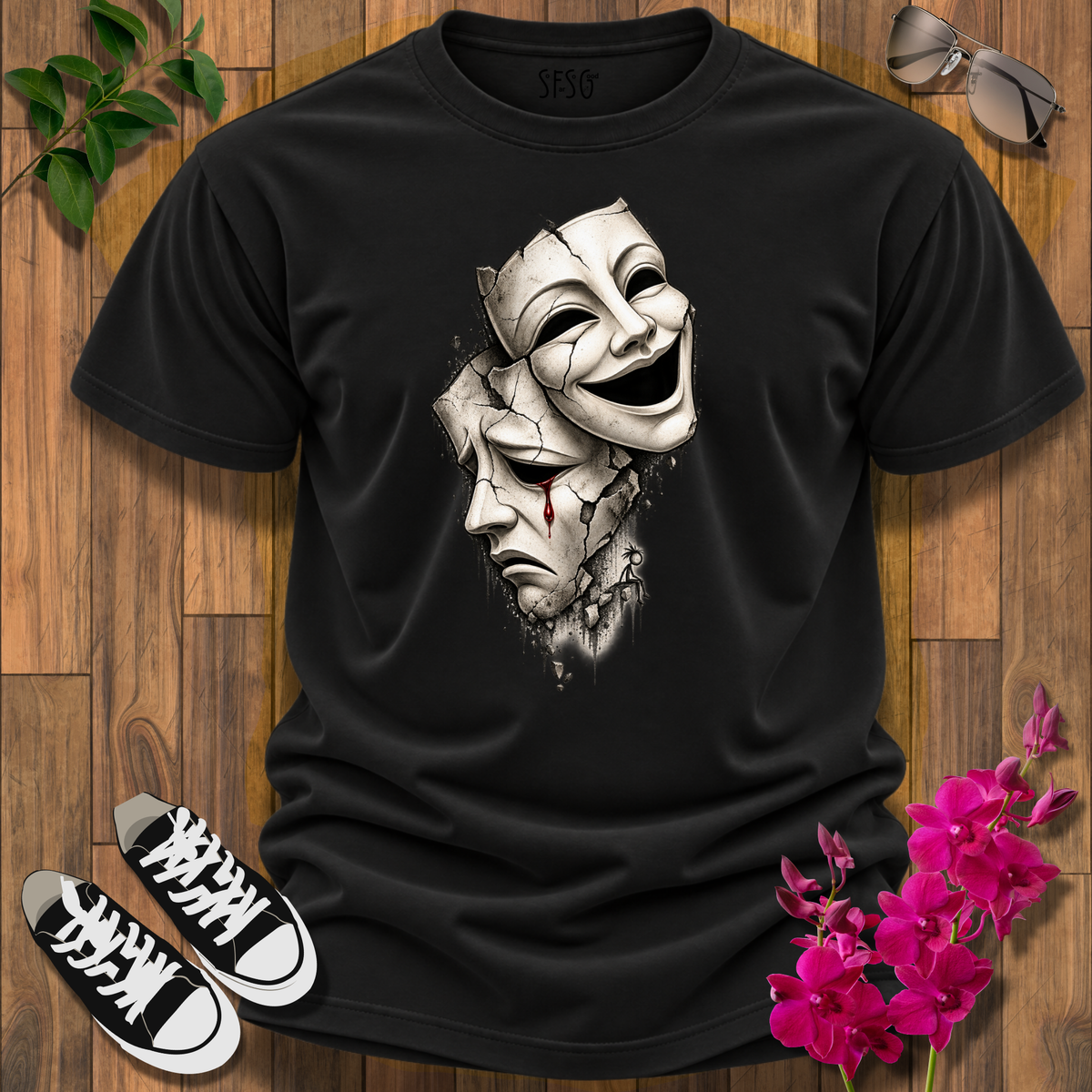 'Behind the Smile' T-Shirt Graphic Design-Tee