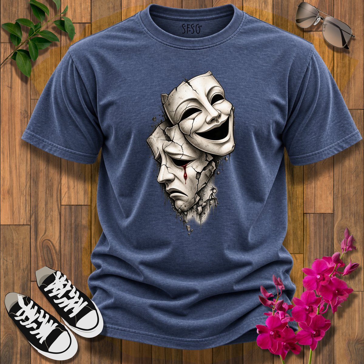 'Behind the Smile' T-Shirt Graphic Design-Tee