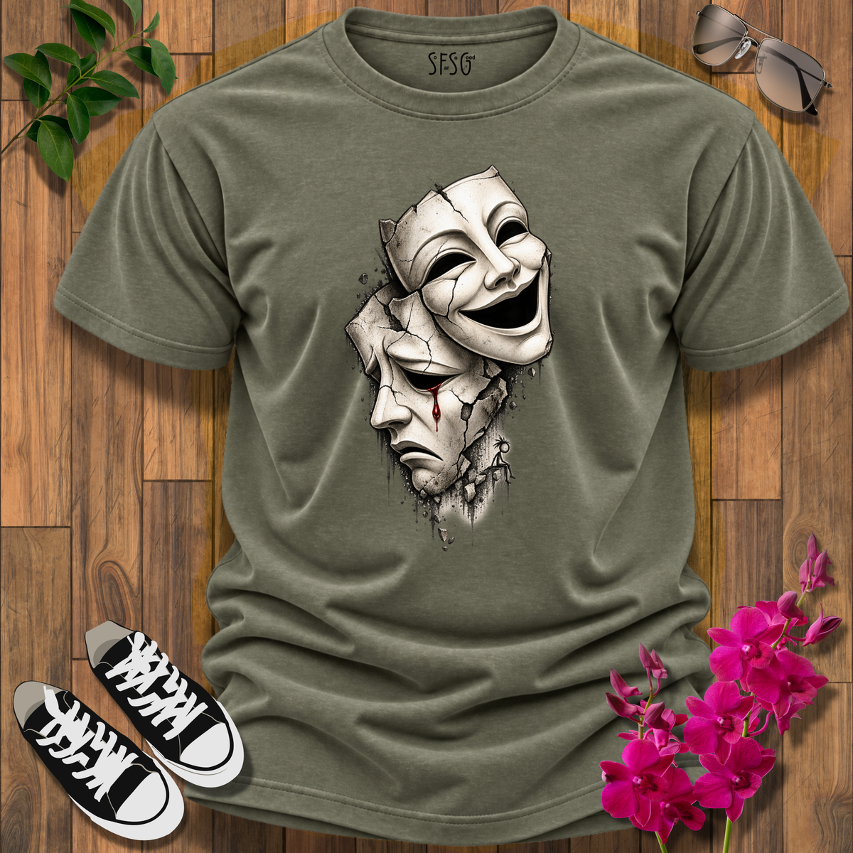'Behind the Smile' T-Shirt Graphic Design-Tee