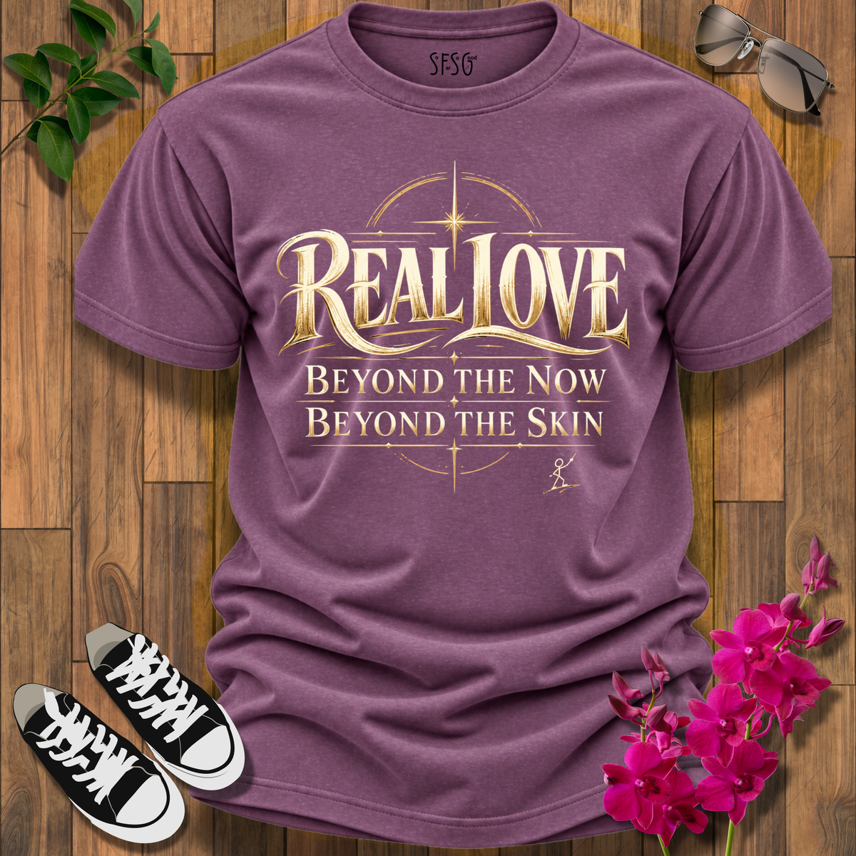 'Real Love' T-Shirt Beyond the Now Beyond the Skin Tee