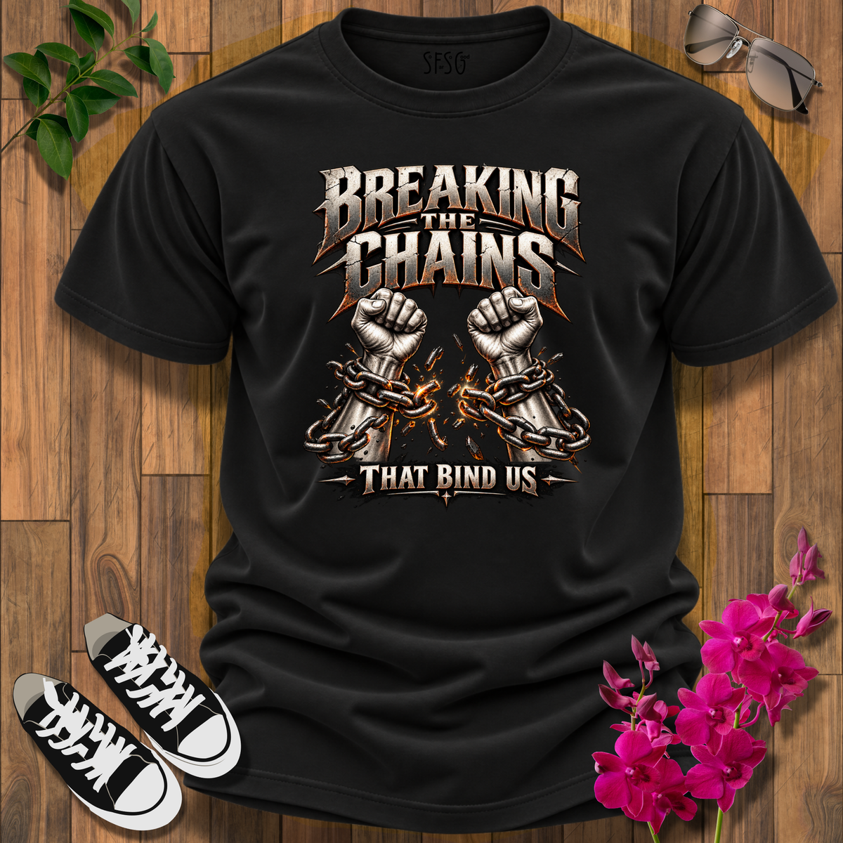 'Unbound" T-Shirt Broken Chains Freedom Graphic Tee