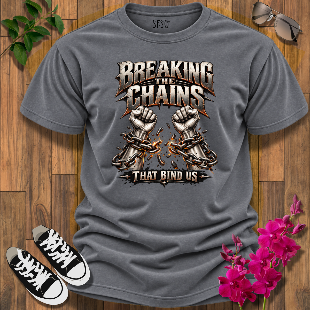 'Unbound" T-Shirt Broken Chains Freedom Graphic Tee