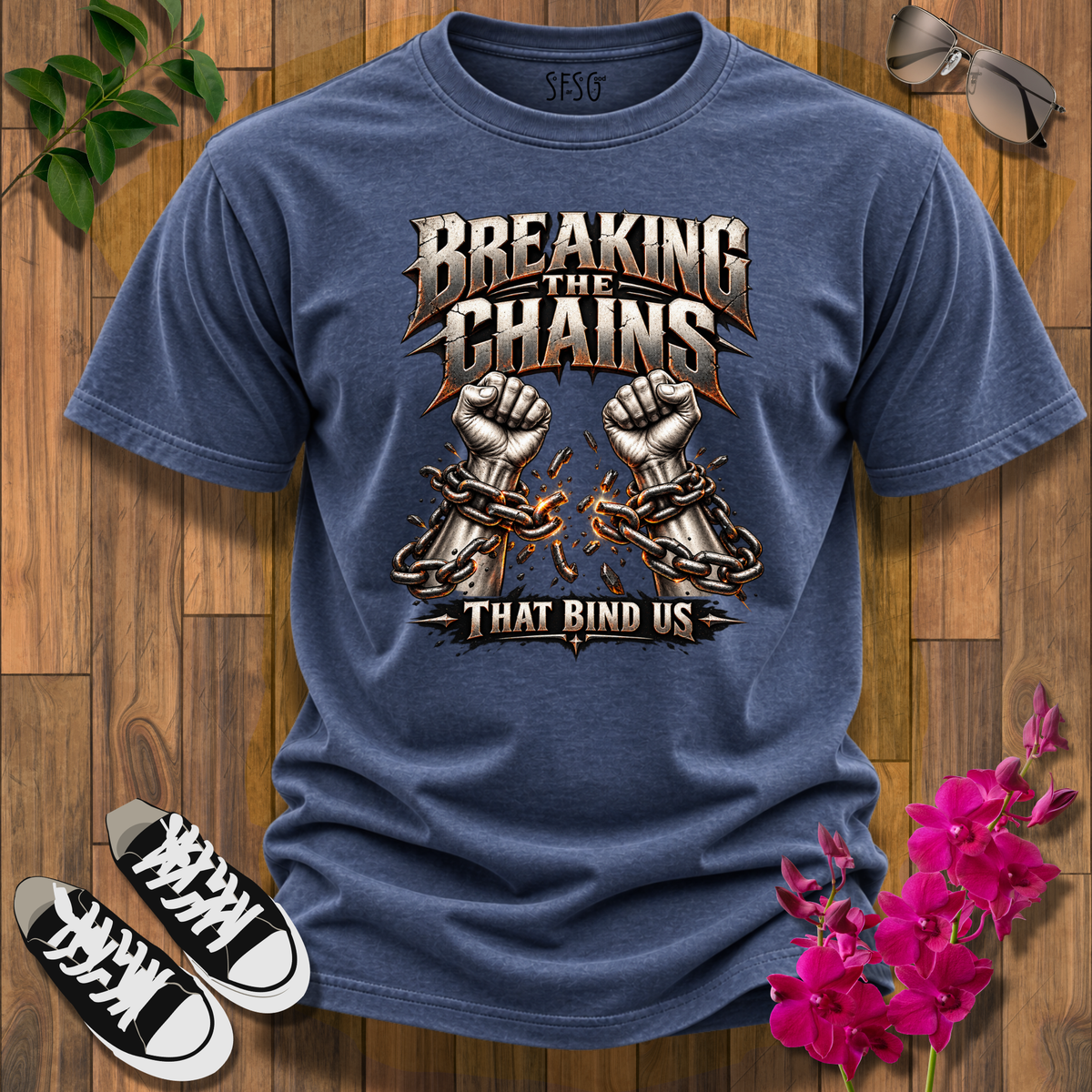 'Unbound" T-Shirt Broken Chains Freedom Graphic Tee