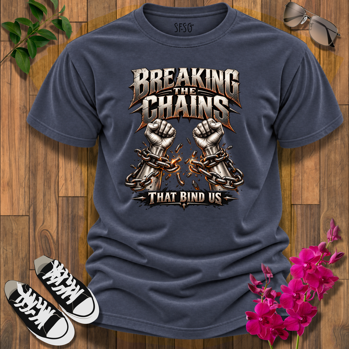 'Unbound" T-Shirt Broken Chains Freedom Graphic Tee