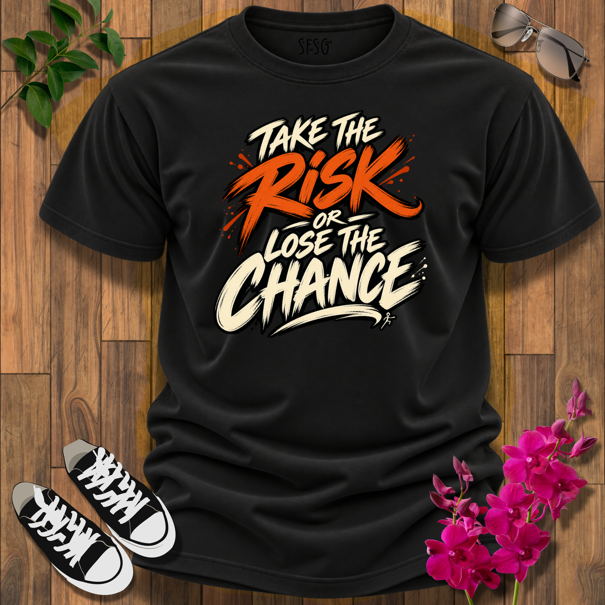 Take the Risk T-Shirt  Motivational Graphic Tee