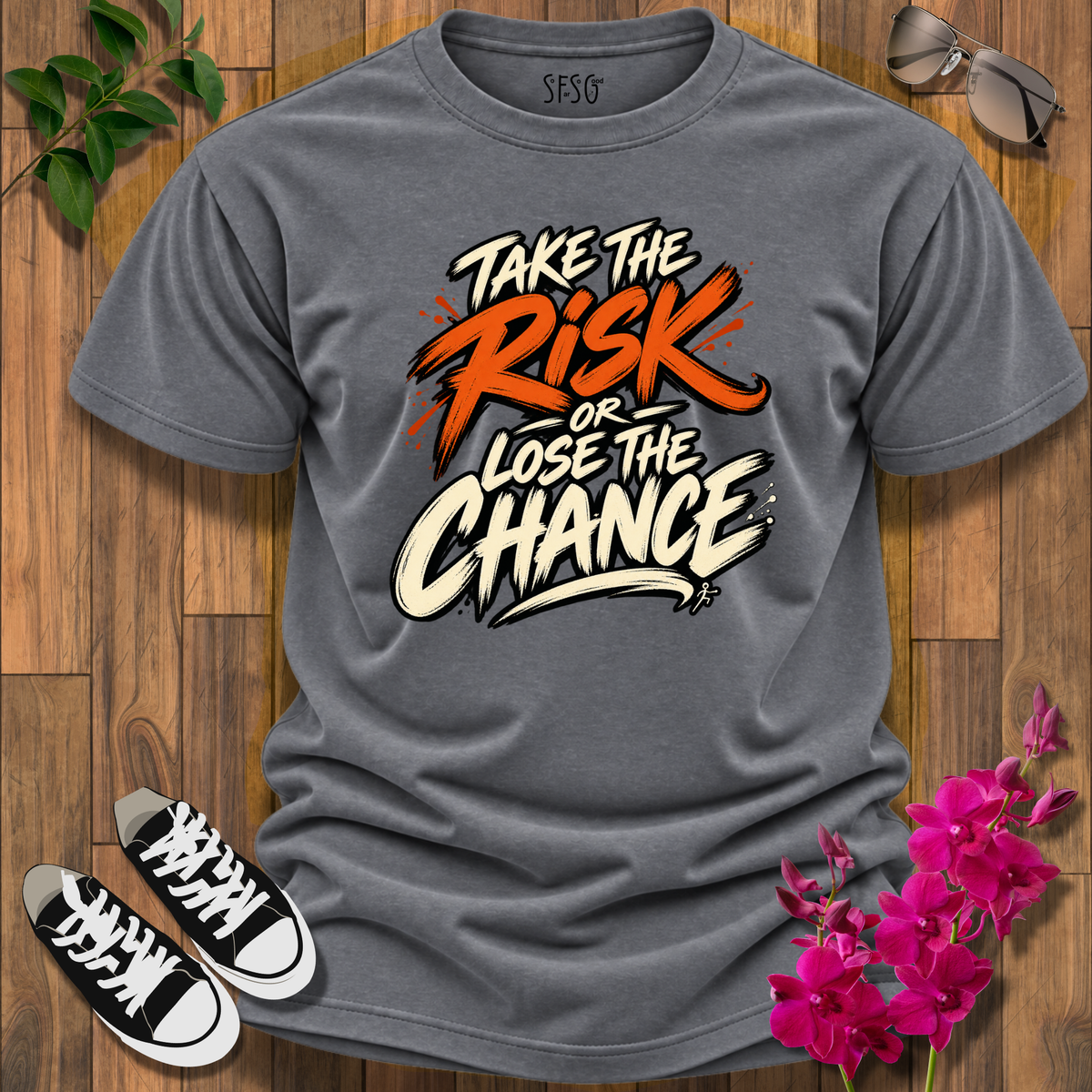 Take the Risk T-Shirt  Motivational Graphic Tee