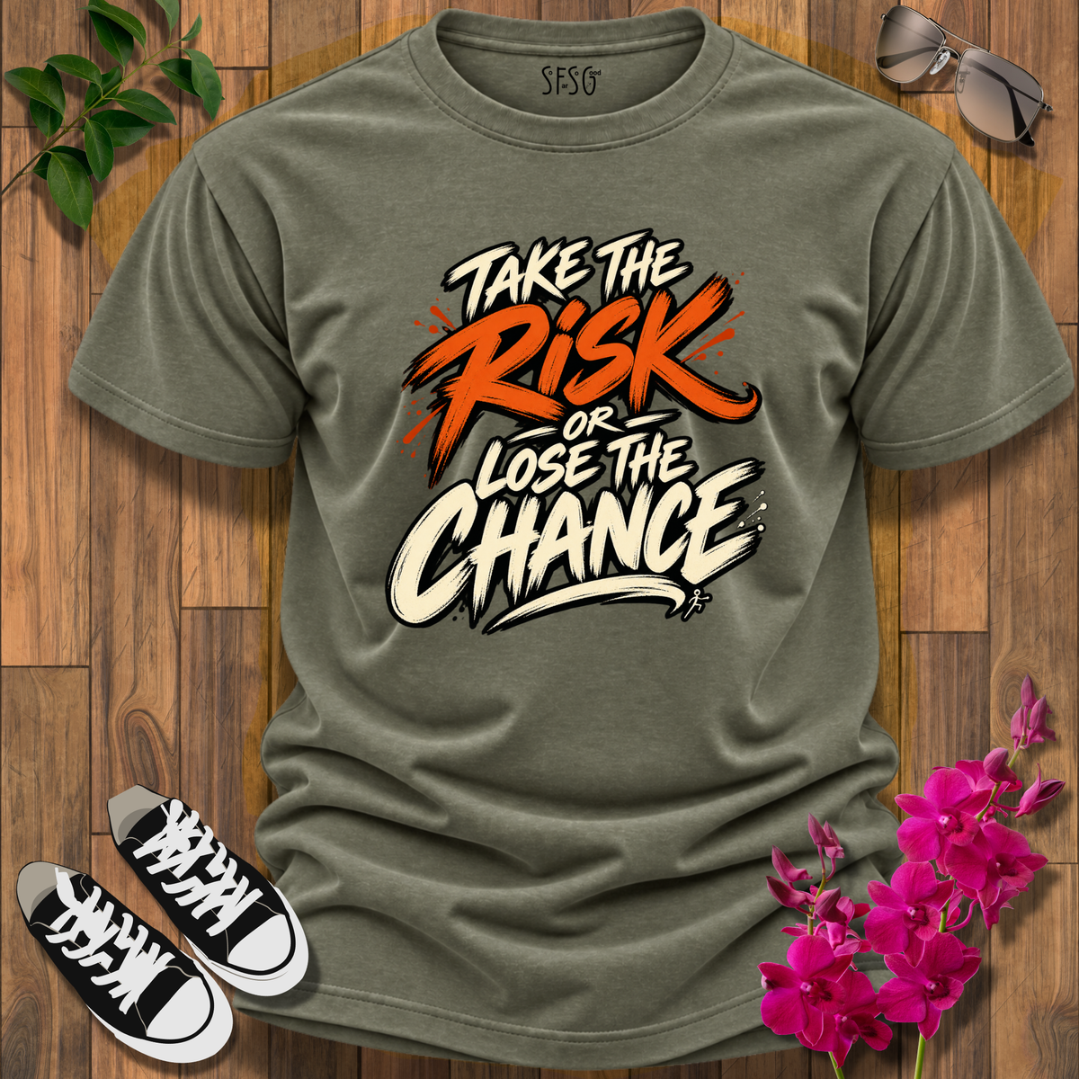 Take the Risk T-Shirt  Motivational Graphic Tee