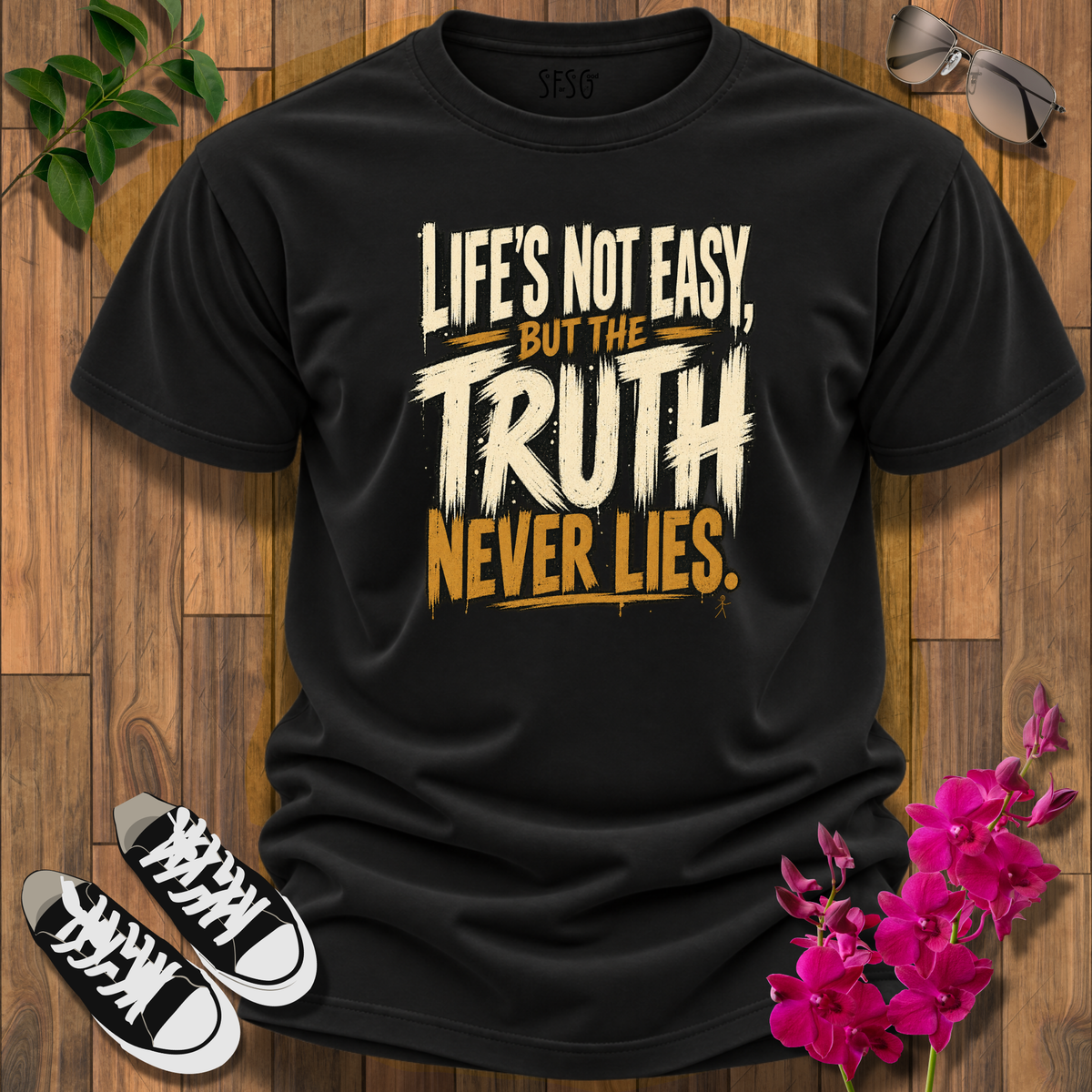 'Never Lies' T-Shirt Motivational Graphic Tee