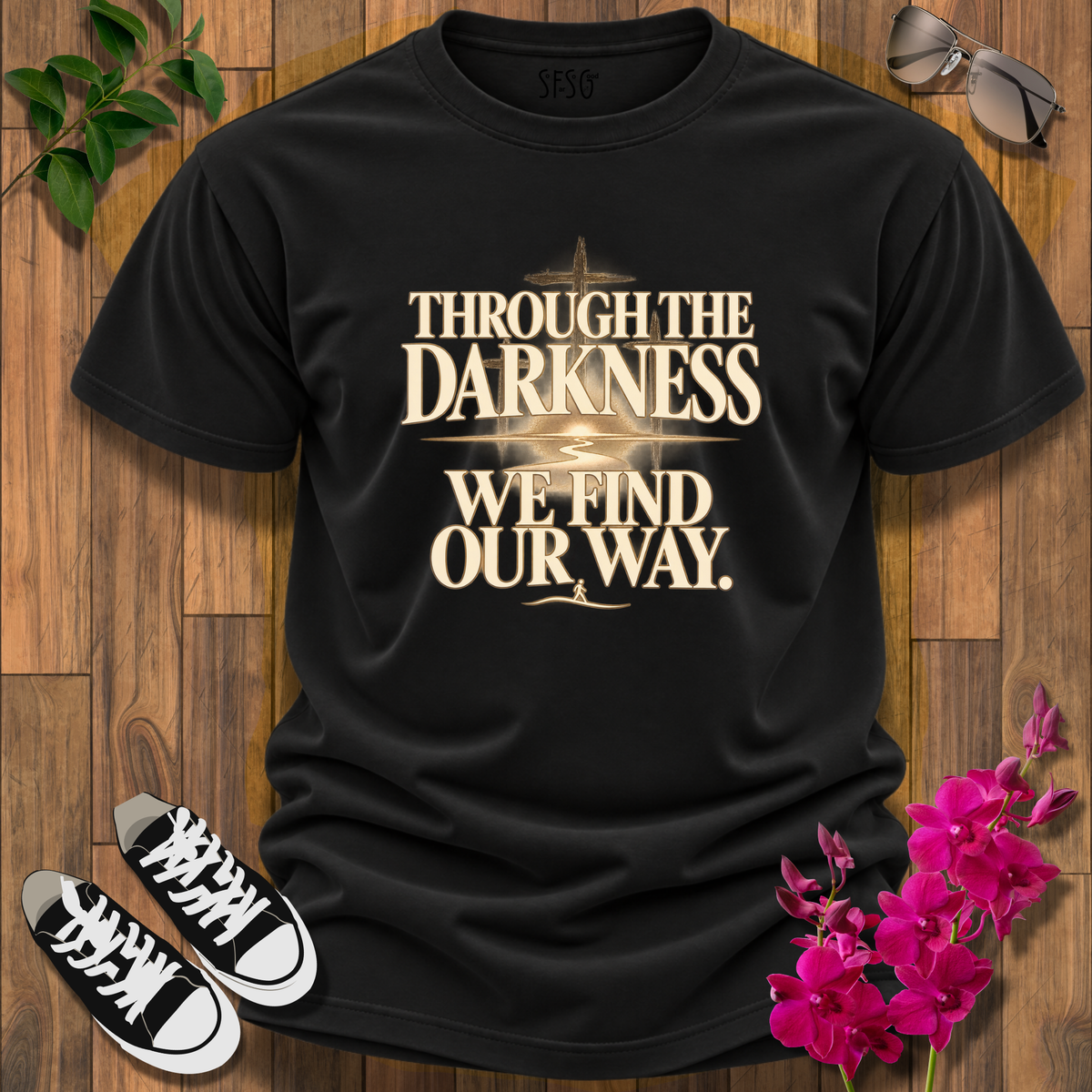 'Through the Darkness' T-Shirt Inspirational Tee