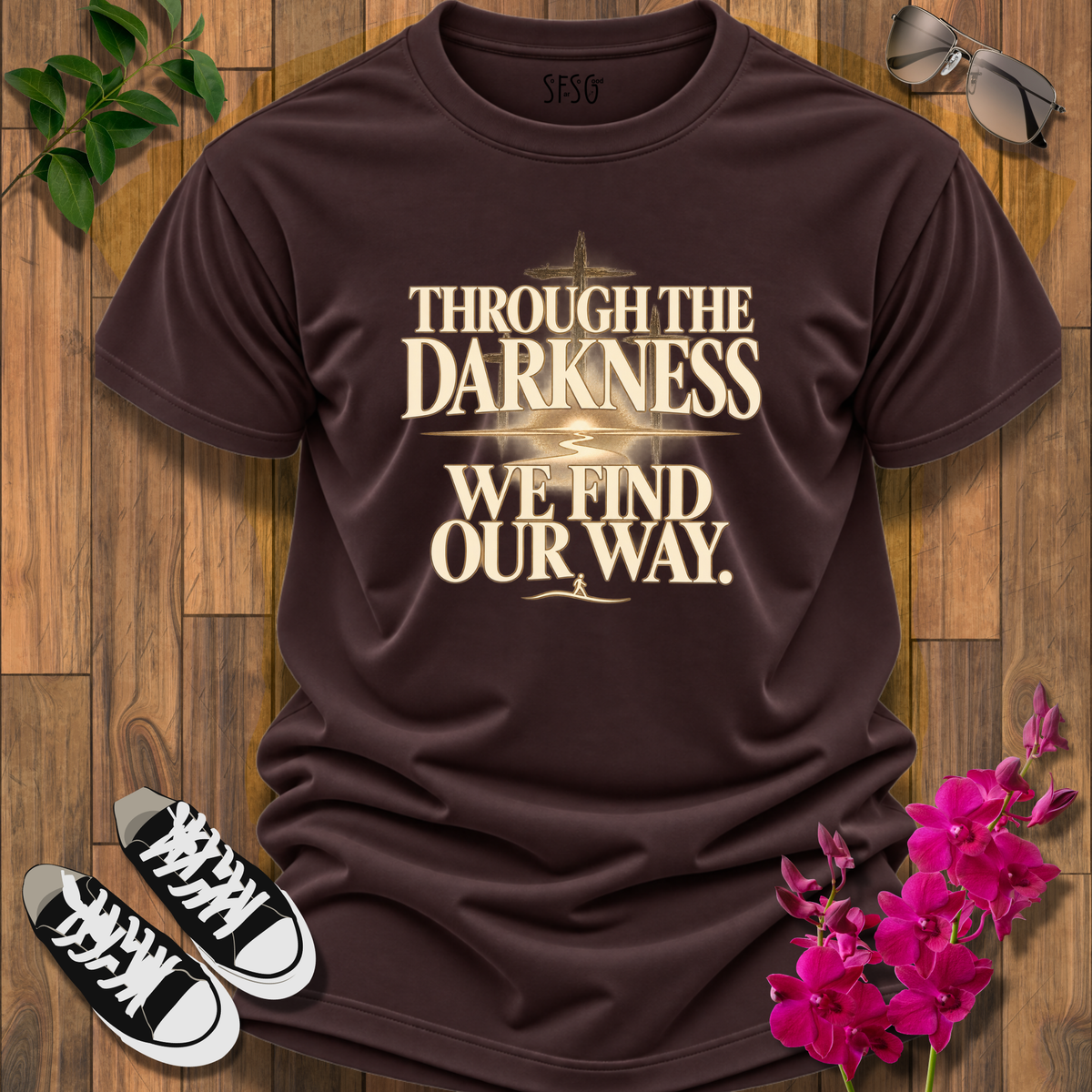 'Through the Darkness' T-Shirt Inspirational Tee