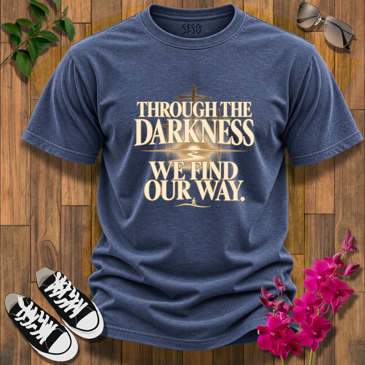 'Through the Darkness' T-Shirt Inspirational Tee