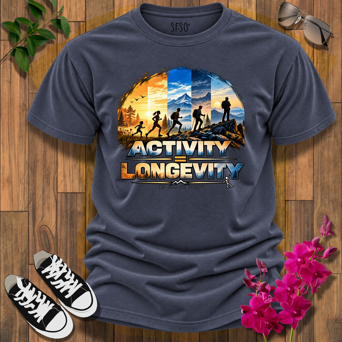 'Longevity' T-Shirt Graphic Fitness Outdoors Tee