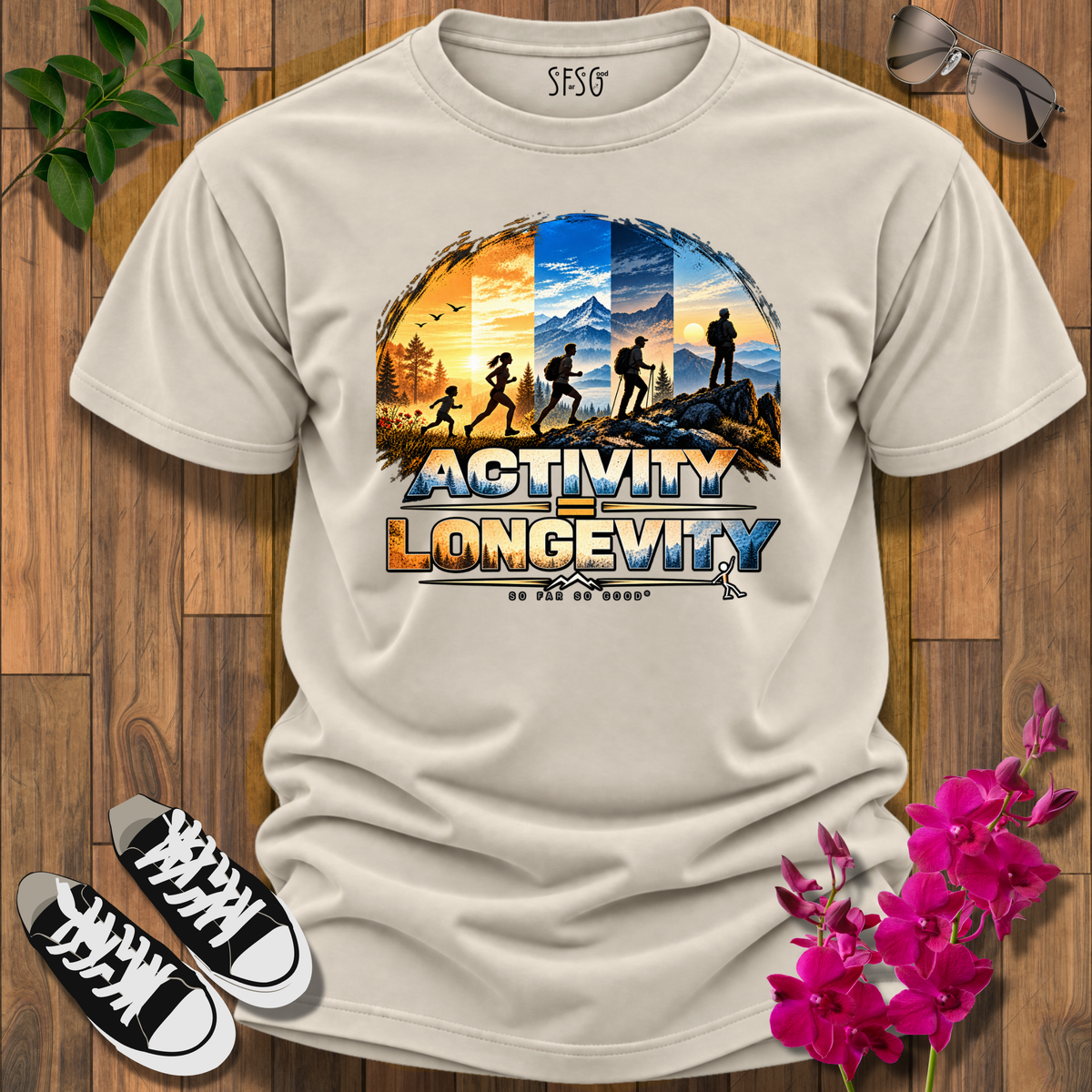 'Longevity' T-Shirt Graphic Fitness Outdoors Tee