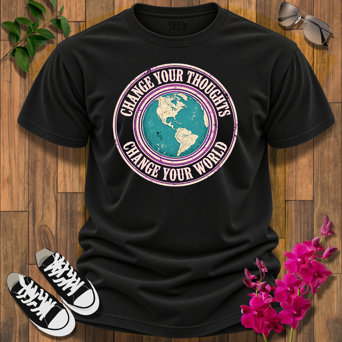 'Change' T-Shirt Sassy Change Your World Graphic Tee