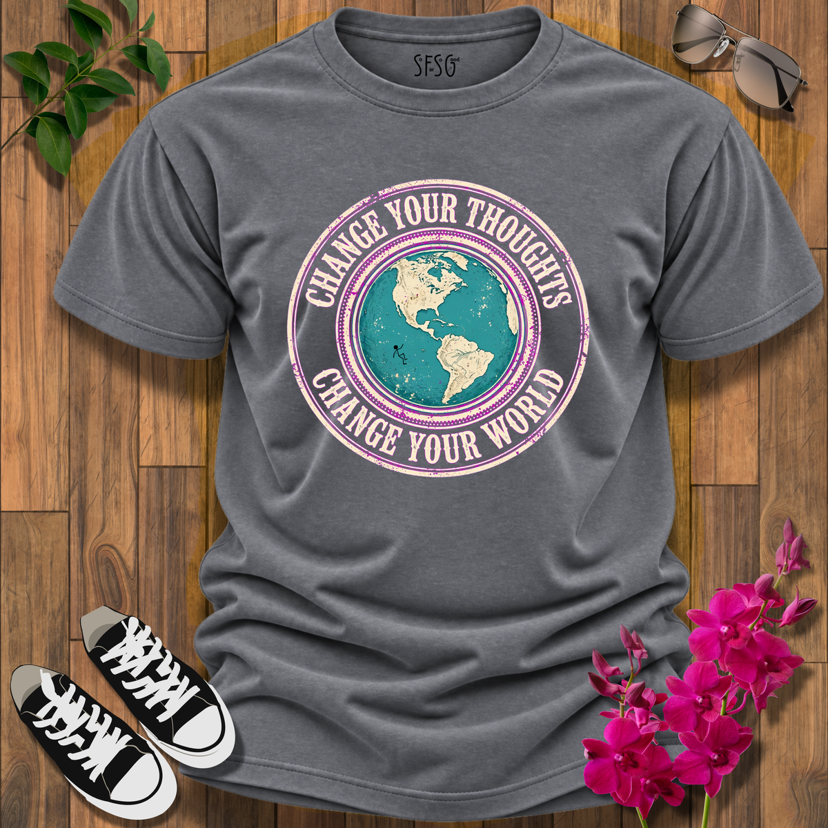 'Change' T-Shirt Sassy Change Your World Graphic Tee