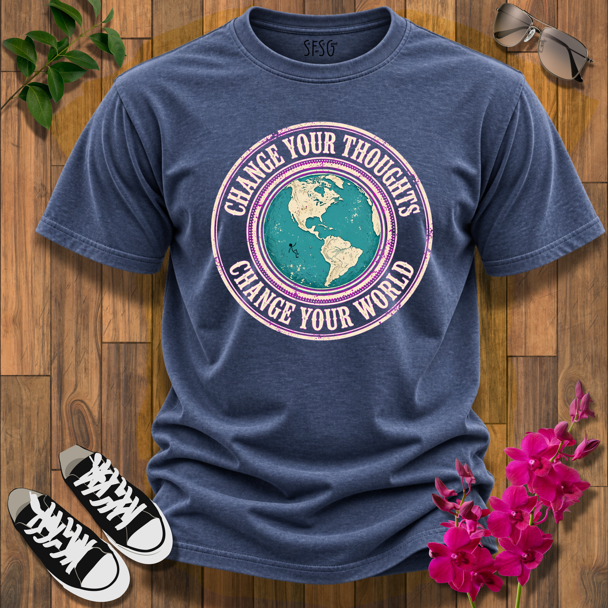'Change' T-Shirt Sassy Change Your World Graphic Tee