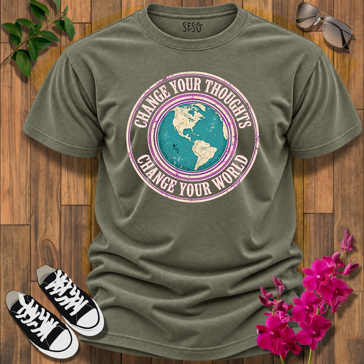 'Change' T-Shirt Sassy Change Your World Graphic Tee