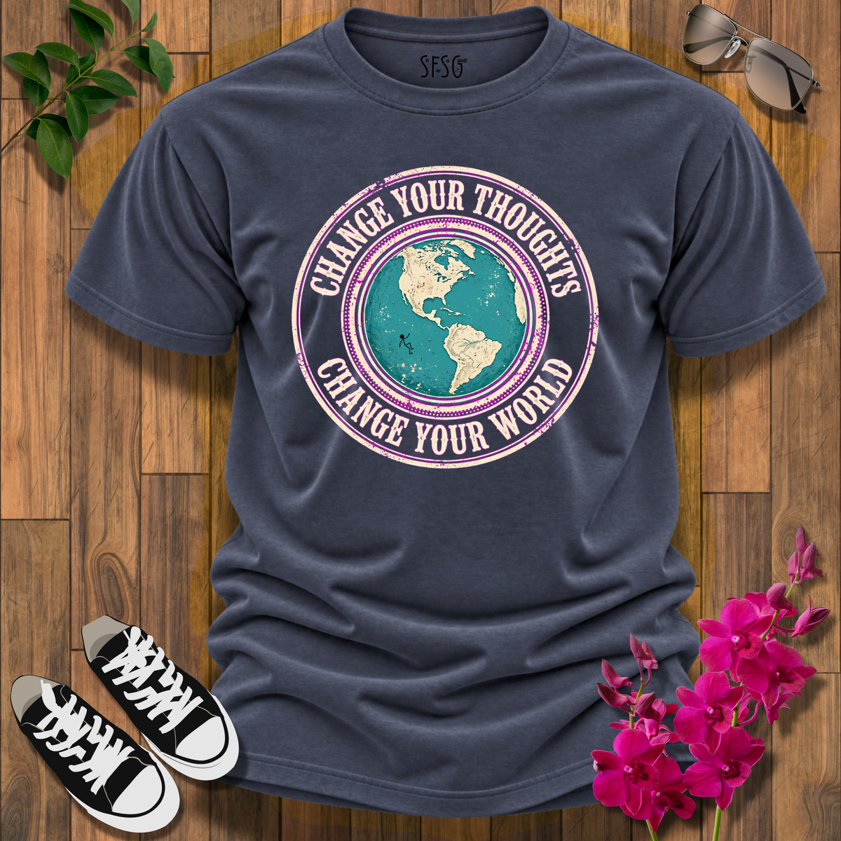 'Change' T-Shirt Sassy Change Your World Graphic Tee
